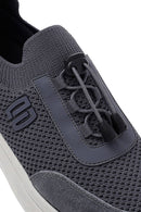 Derimod Zero Erkek Gri Kalın Tabanlı Kumaş Sneaker | Derimod