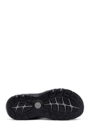 Male Grey Leather Outdoor Sandals | Derimod