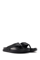 Erkek Siyah Deri Terlik | Derimod