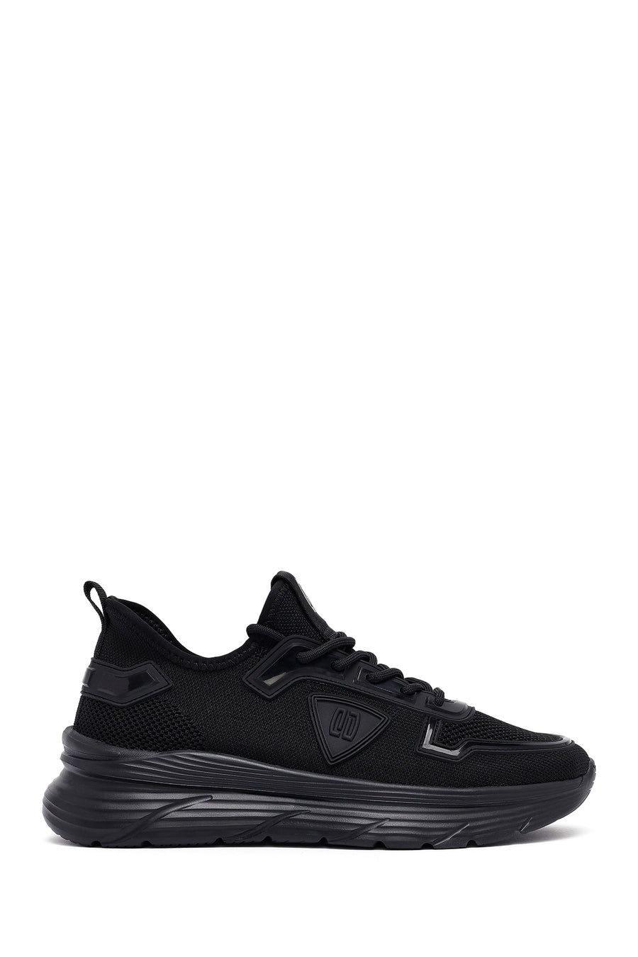 Derimod Zero Men's Black Lace-Up Thick-Sole Fabric Sneaker 25SFD69696F | Derimod
