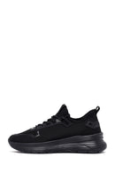 Derimod Zero Men's Black Lace-Up Thick-Sole Fabric Sneaker | Derimod