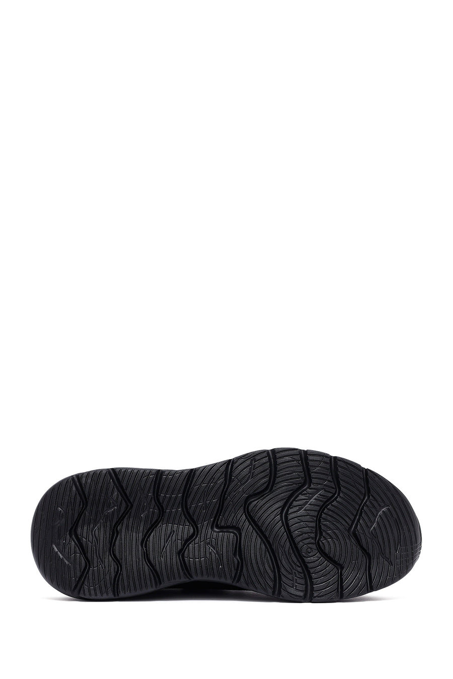 Derimod Zero Men's Black Lace-Up Thick-Sole Fabric Sneaker