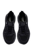 Derimod Zero Men's Black Lace-Up Thick-Sole Fabric Sneaker | Derimod