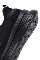 Derimod Zero Men's Black Lace-Up Thick-Sole Fabric Sneaker | Derimod