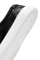 Erkek Siyah Bağcıklı Kalın Tabanlı Deri Sneaker | Derimod