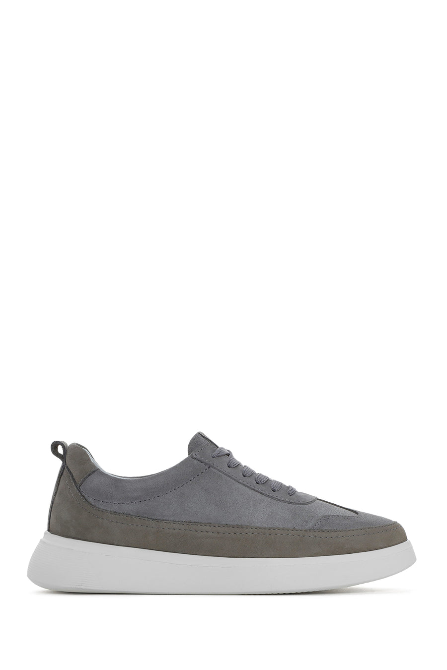 
Men's Grey Lace-Up Thick Sole Leather Sneaker
 25SFD700214 | Derimod