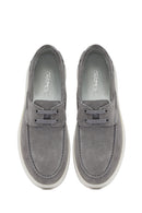 Erkek Gri Bağcıklı Süet Deri Casual Ayakkabı | Derimod