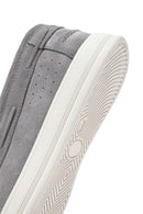 Erkek Gri Bağcıklı Süet Deri Casual Ayakkabı | Derimod