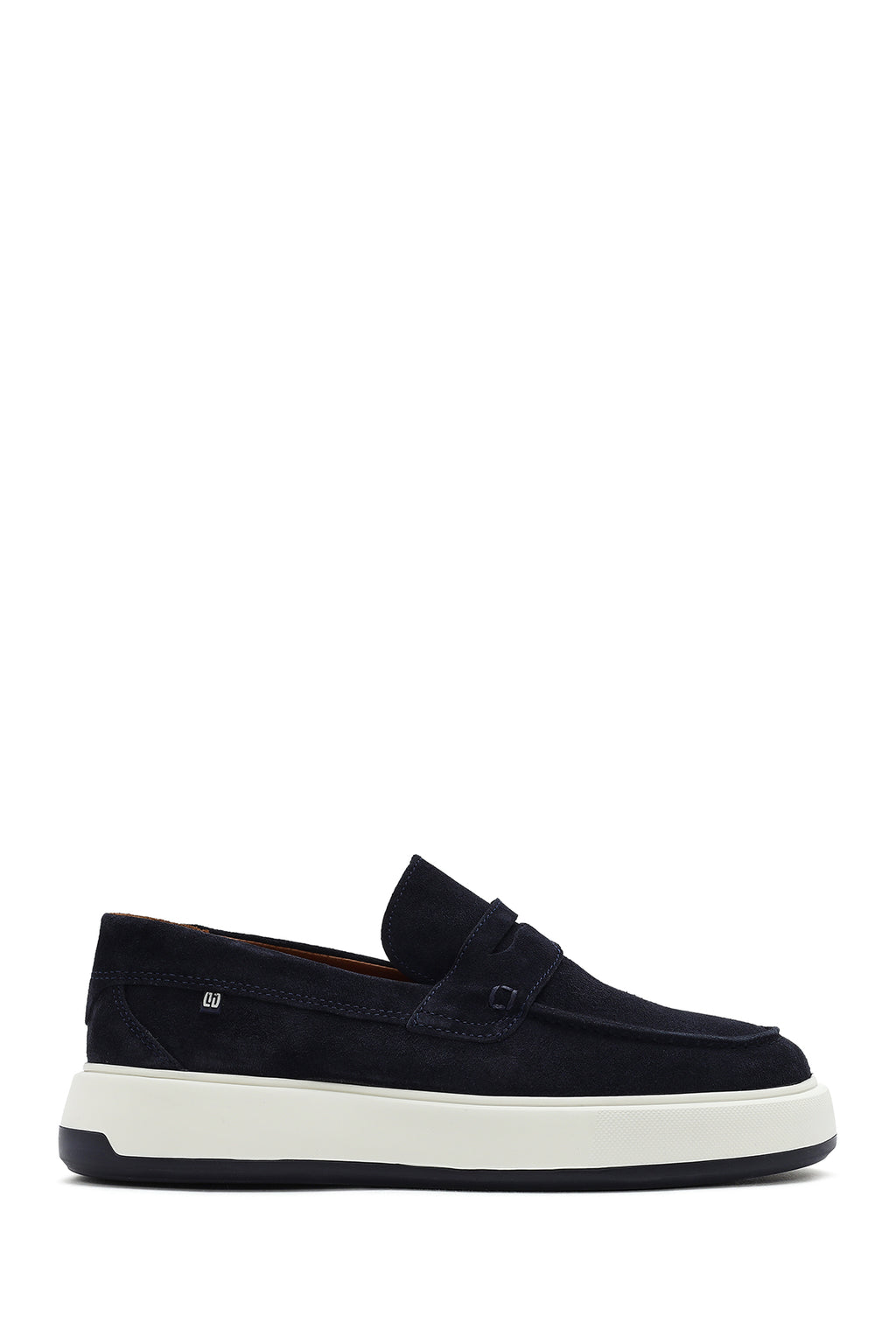 Erkek Lacivert Süet Deri Casual Loafer