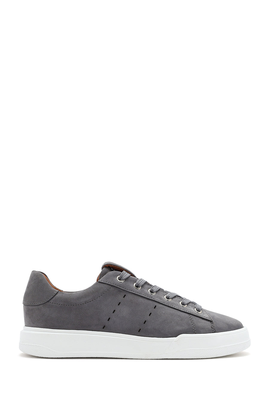 Men's Gray Lace-Up Suede Leather Sneaker 25SFD707510 | Derimod