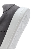 Erkek Gri Bağcıklı Süet Deri Sneaker | Derimod