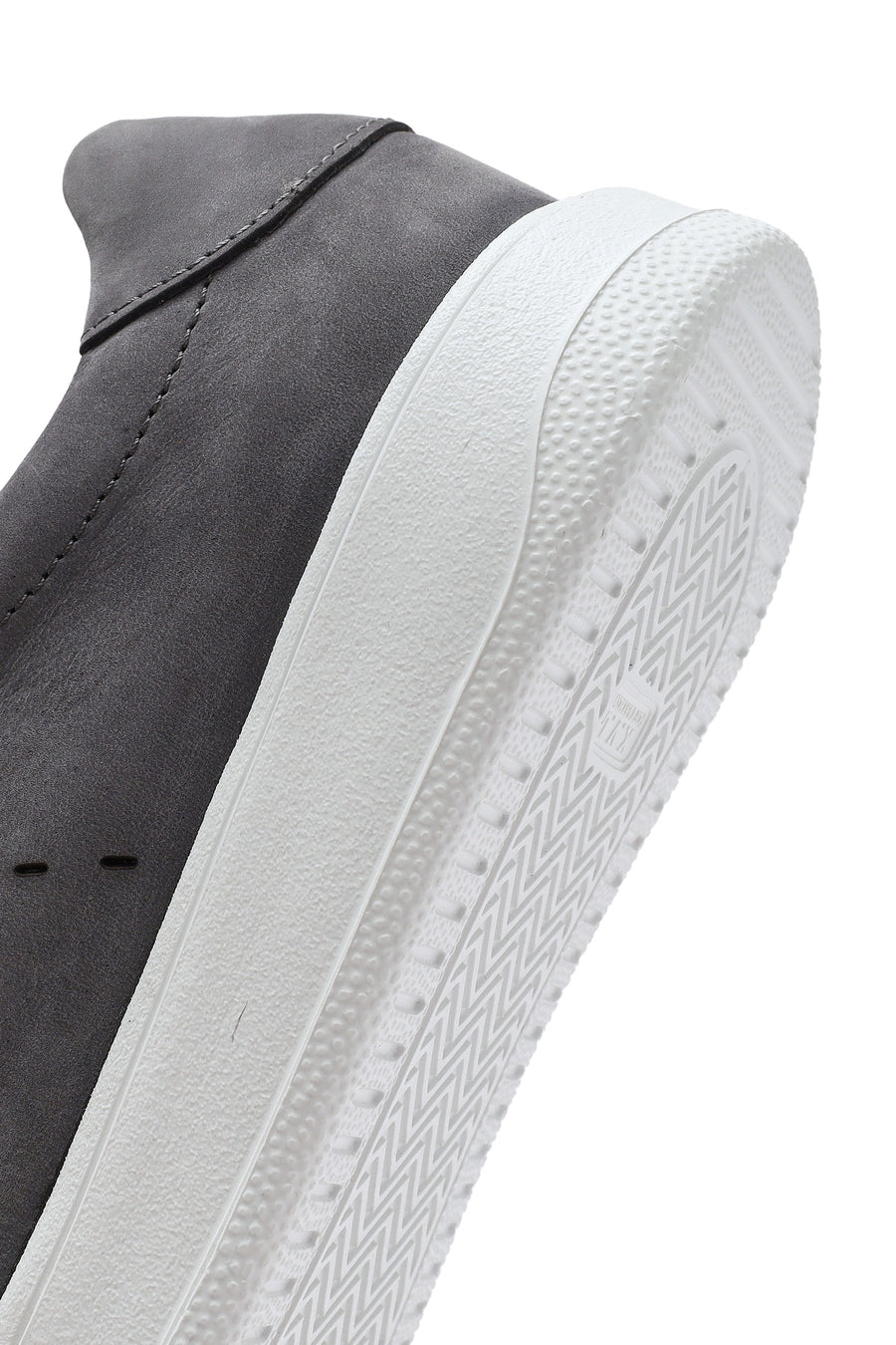 Men's Gray Lace-Up Suede Leather Sneaker