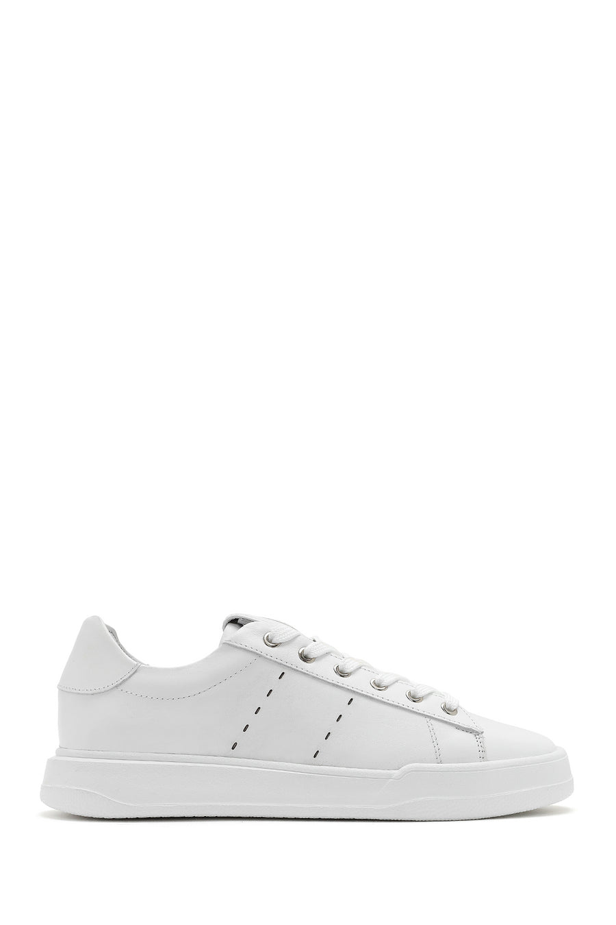 Men's White Lace-up Leather Sneaker 25SFD707518 | Derimod