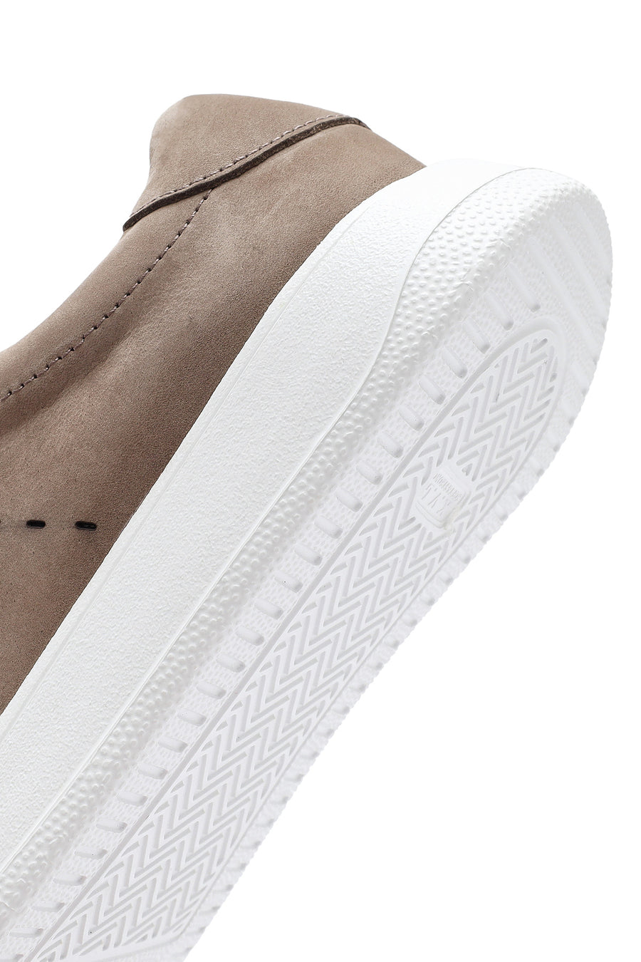 Erkek Vizon Bağcıklı Nubuk Deri Sneaker