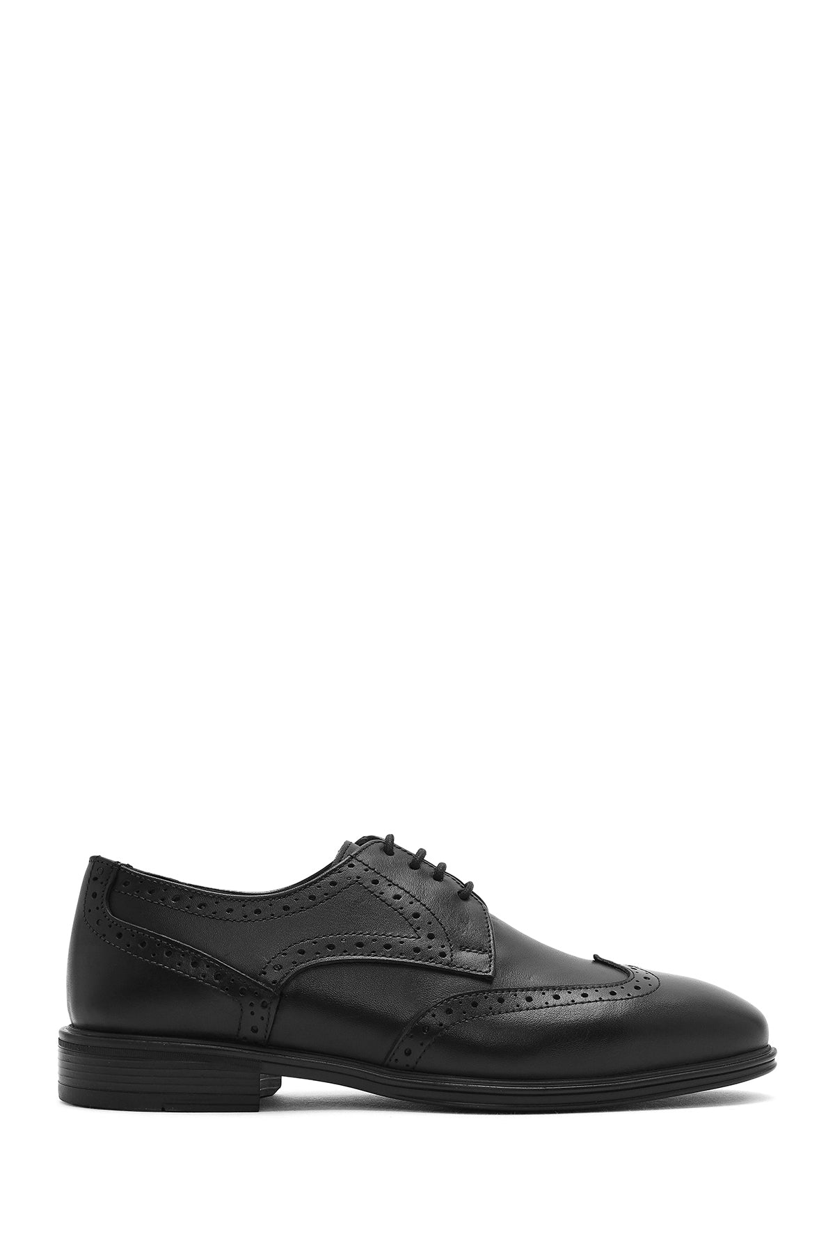 Men's Black Laced Leather Classic Shoes 25SFD710818 | Derimod