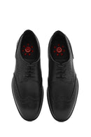 Men's Black Laced Leather Classic Shoes | Derimod