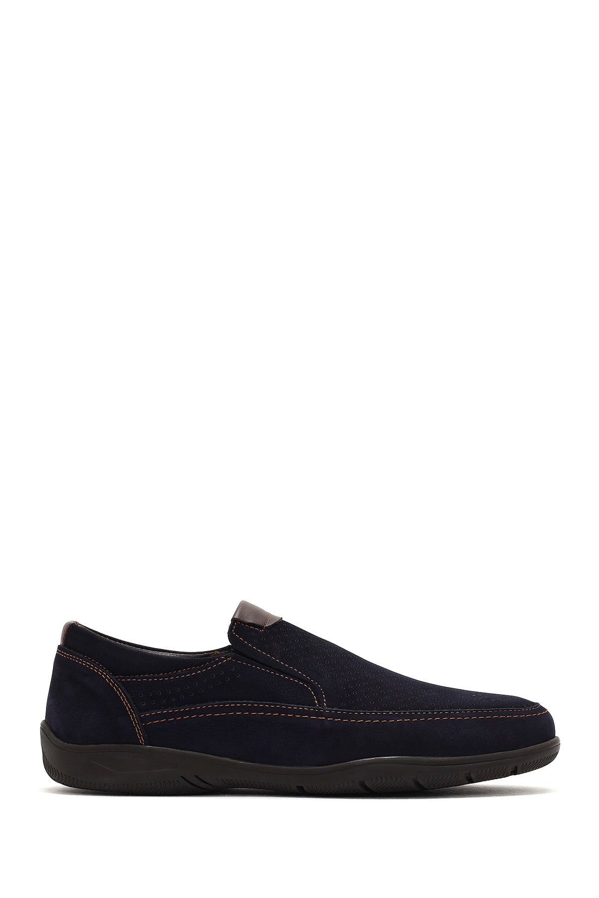 Erkek Lacivert Nubuk Deri Casual Loafer 25SFD7112V3 | Derimod