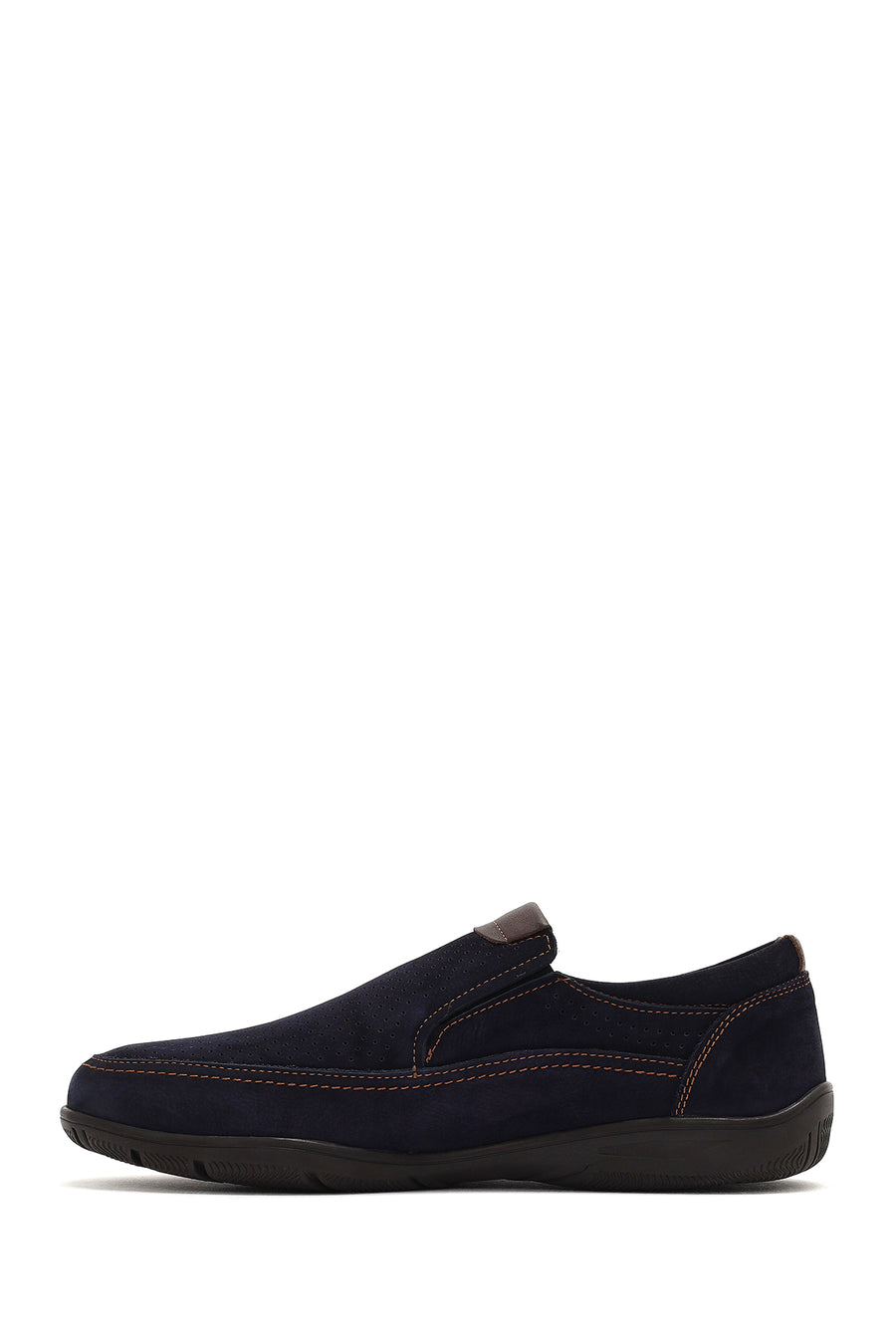 Men's Navy Blue Nubuck Leather Casual Loafer