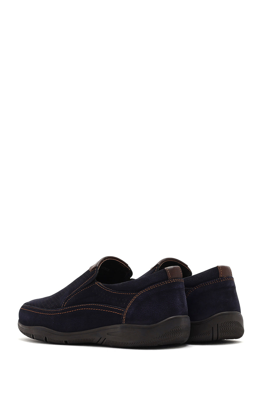 Men's Navy Blue Nubuck Leather Casual Loafer