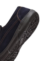 Erkek Lacivert Nubuk Deri Casual Loafer | Derimod
