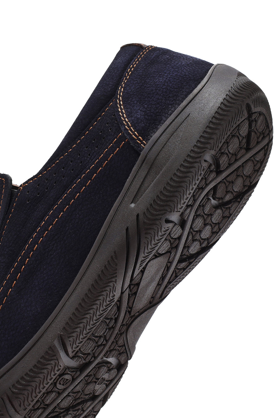 Men's Navy Blue Nubuck Leather Casual Loafer