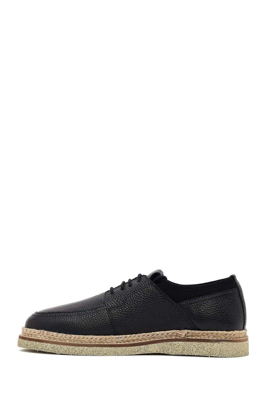 Men's Black Lace-up Leather Casual Shoes