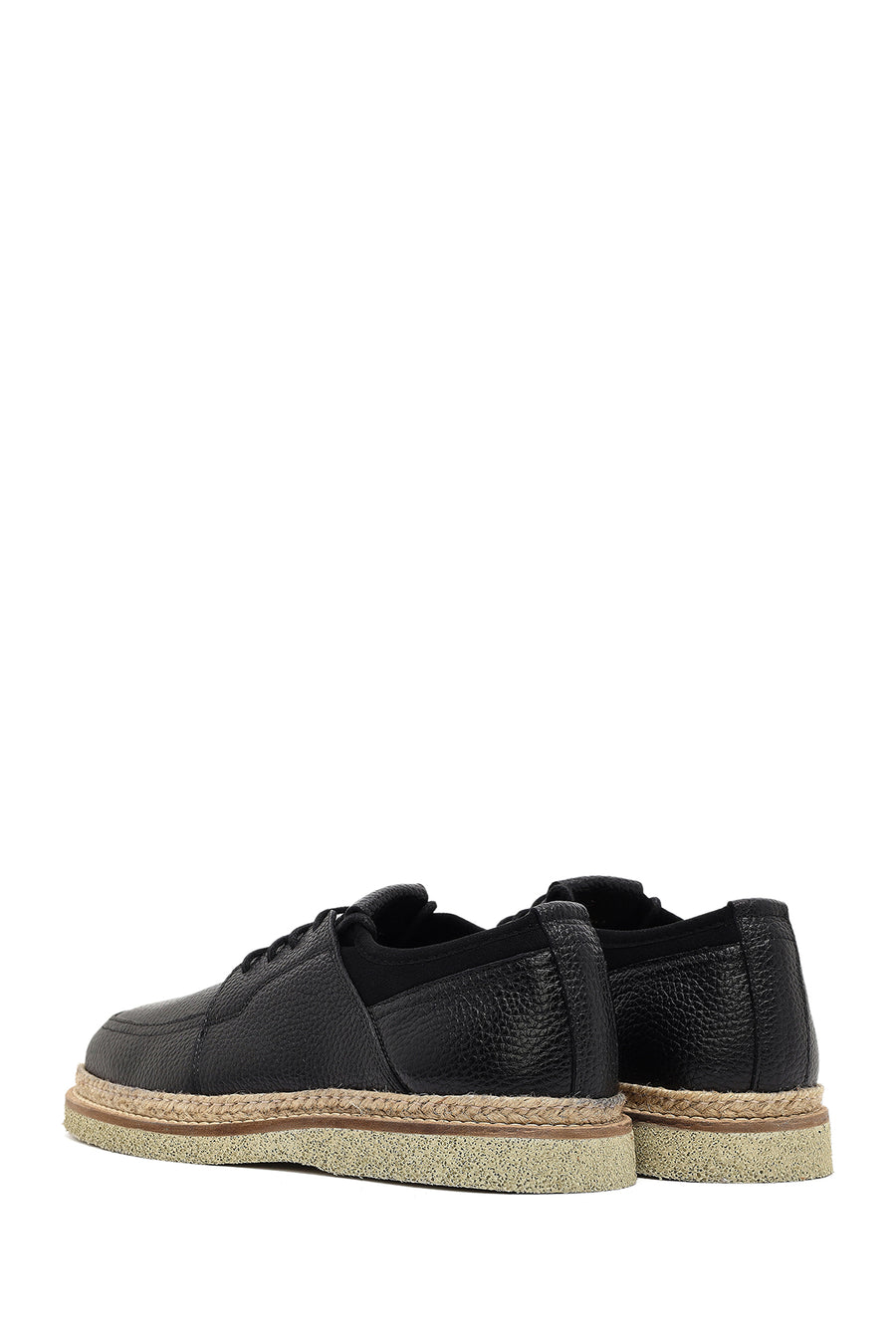 Men's Black Lace-up Leather Casual Shoes