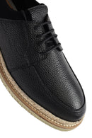 Erkek Siyah Bağcıklı Deri Casual Ayakkabı | Derimod