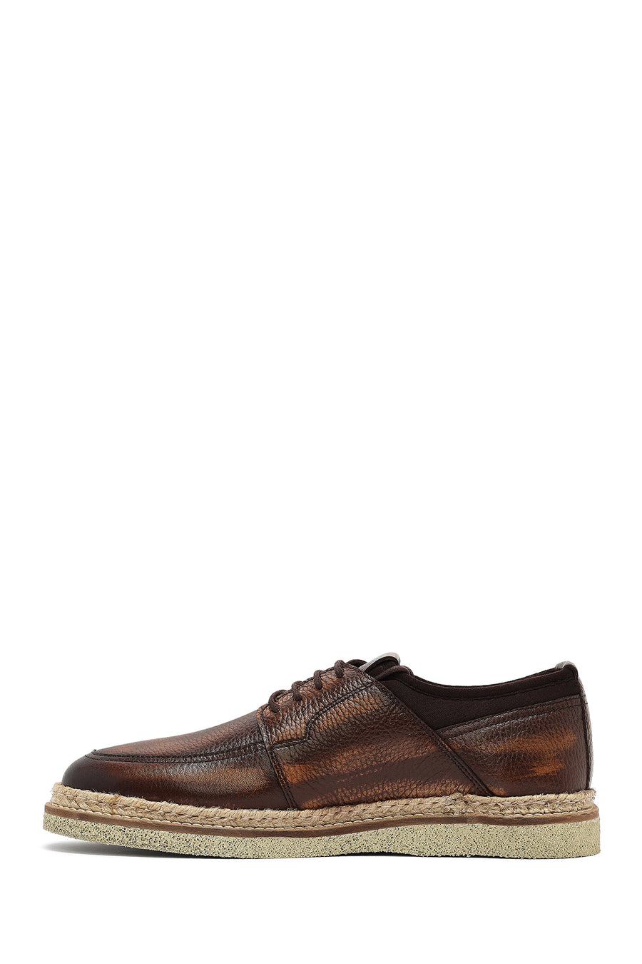 Men's Brown Lace-up Leather Casual Shoes