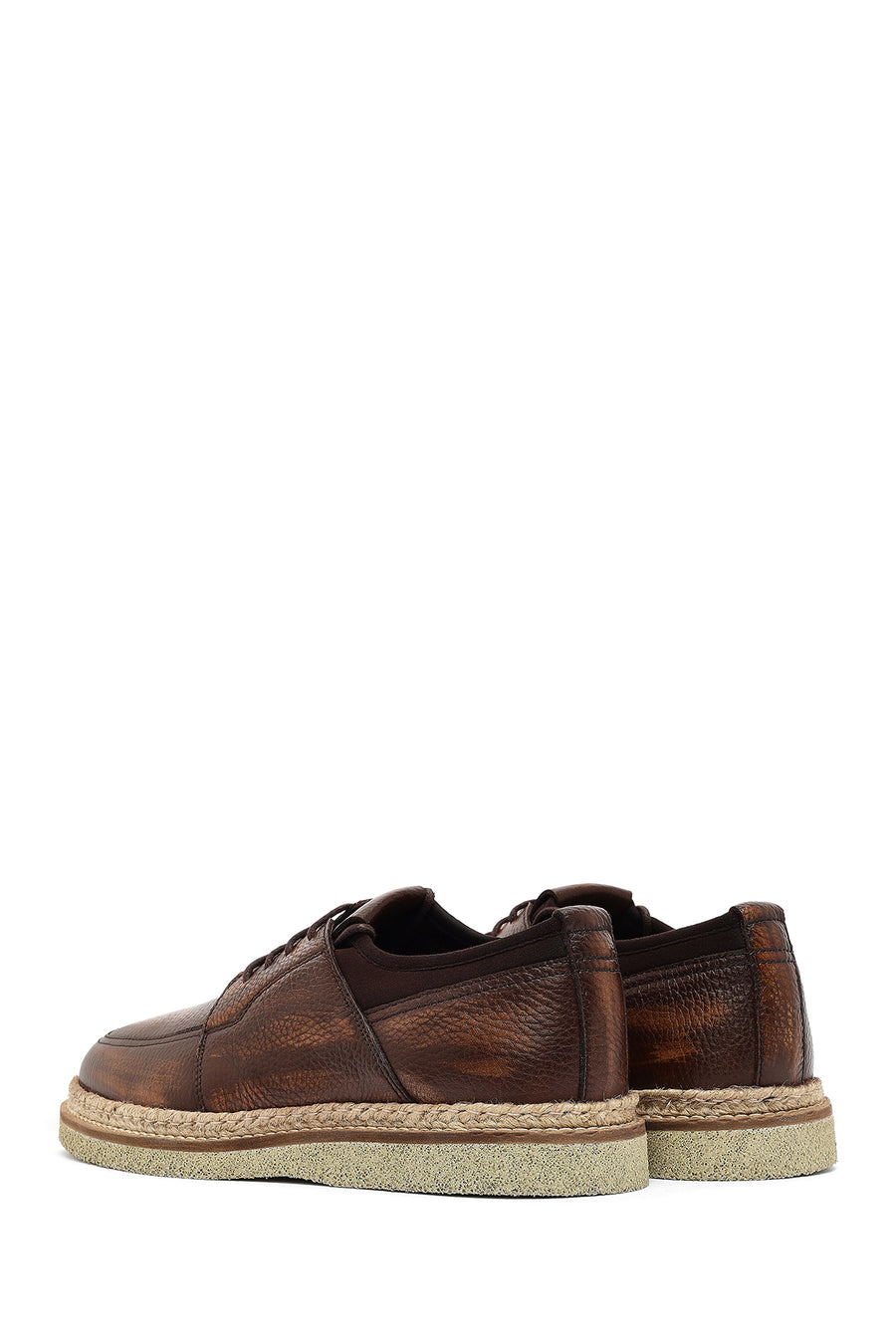 Men's Brown Lace-up Leather Casual Shoes