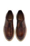 Erkek Kahverengi Bağcıklı Deri Casual Ayakkabı | Derimod