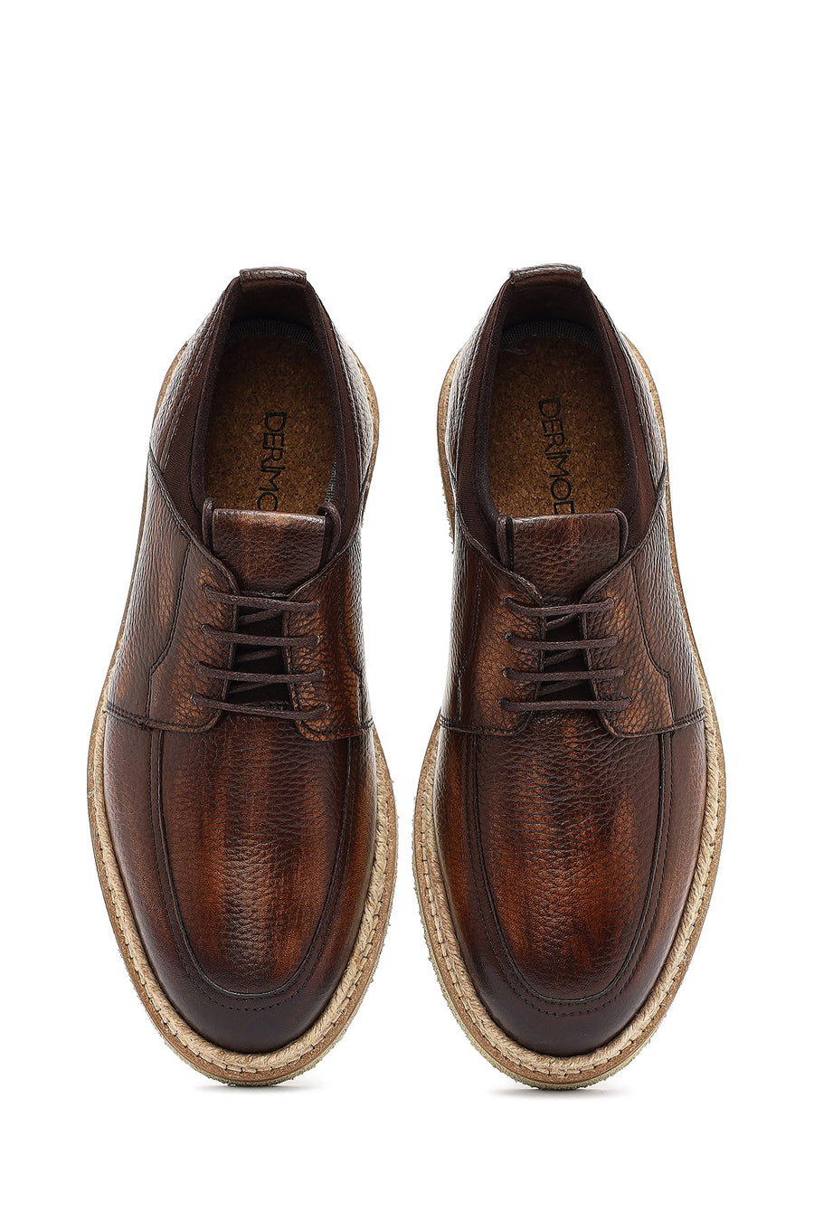 Men's Brown Lace-up Leather Casual Shoes