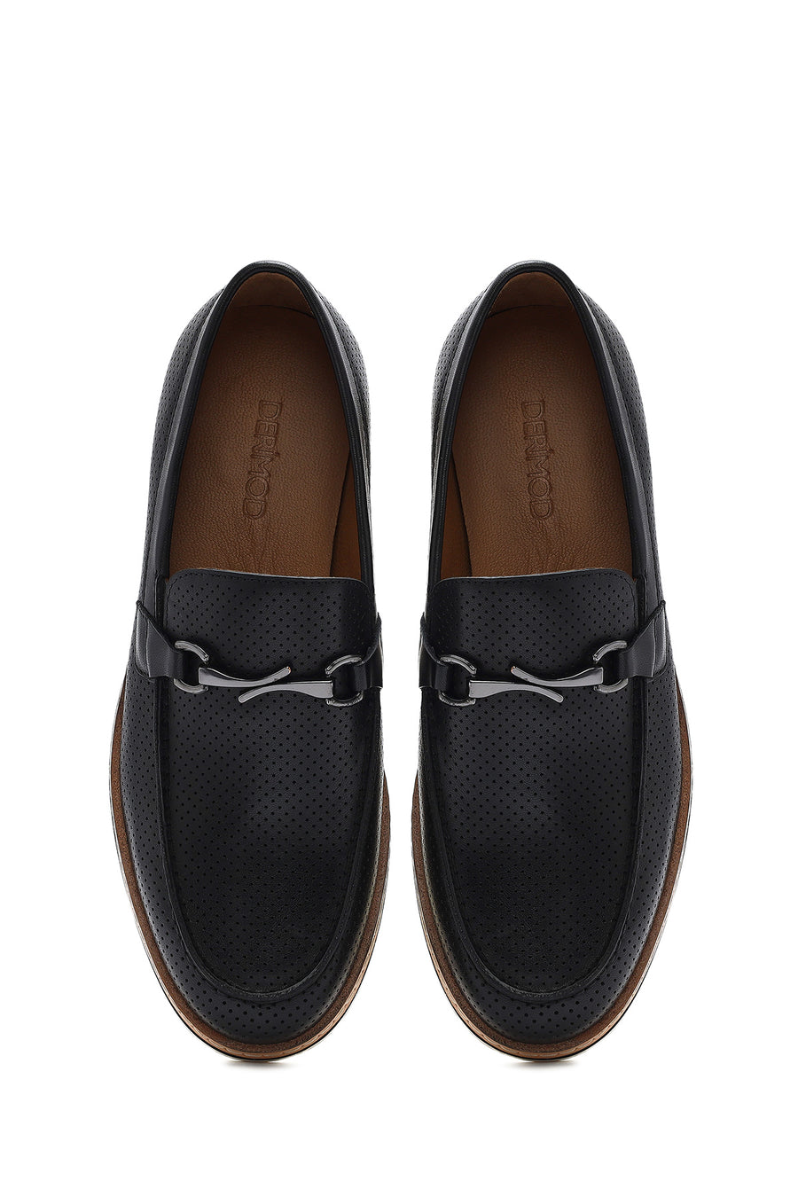 Men's Black Leather Casual Loafer