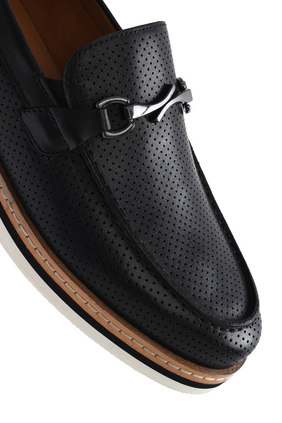 Men's Black Leather Casual Loafer