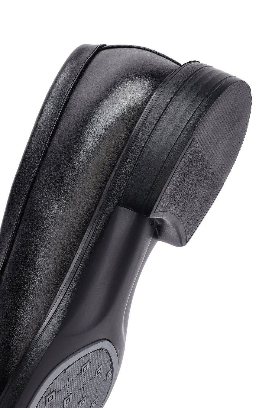 Men's Black Buckle Leather Loafer