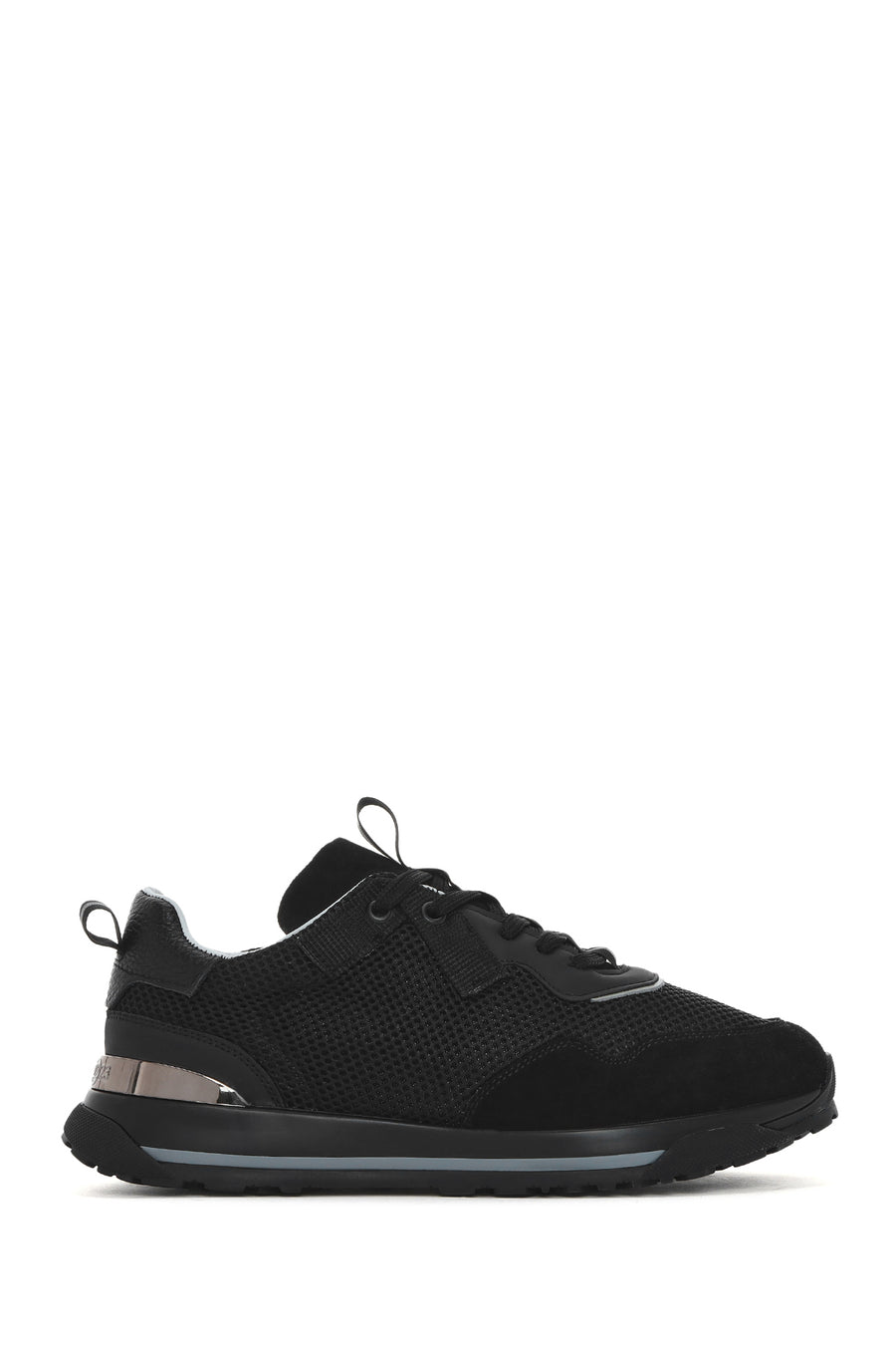 Men's Black Lace-up Leather Sneaker 25SFD756114 | Derimod