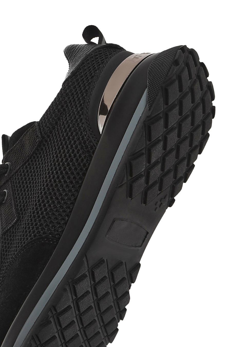Men's Black Lace-up Leather Sneaker