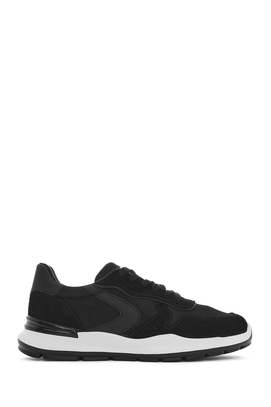 Men's Black Lace-up Leather Sneaker 25SFD756214 | Derimod
