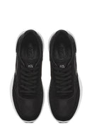Erkek Siyah Bağcıklı Deri Sneaker | Derimod