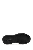 Erkek Siyah Bağcıklı Kalın Tabanlı Deri Casual Sneaker | Derimod