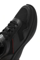 Erkek Siyah Bağcıklı Kalın Tabanlı Deri Casual Sneaker | Derimod