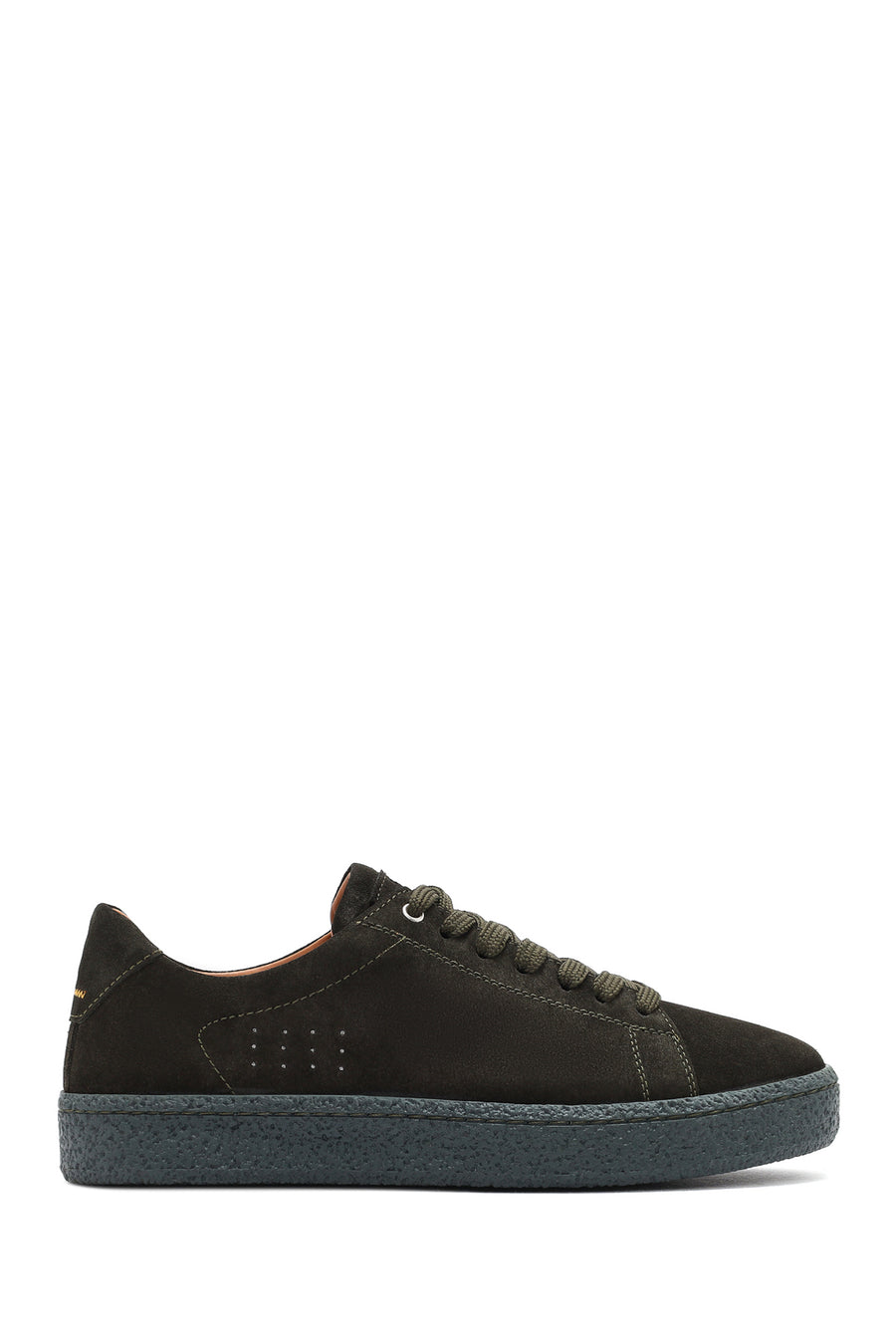 Men's Khaki Lace-Up Suede Leather Sneakers 25SFD765010 | Derimod