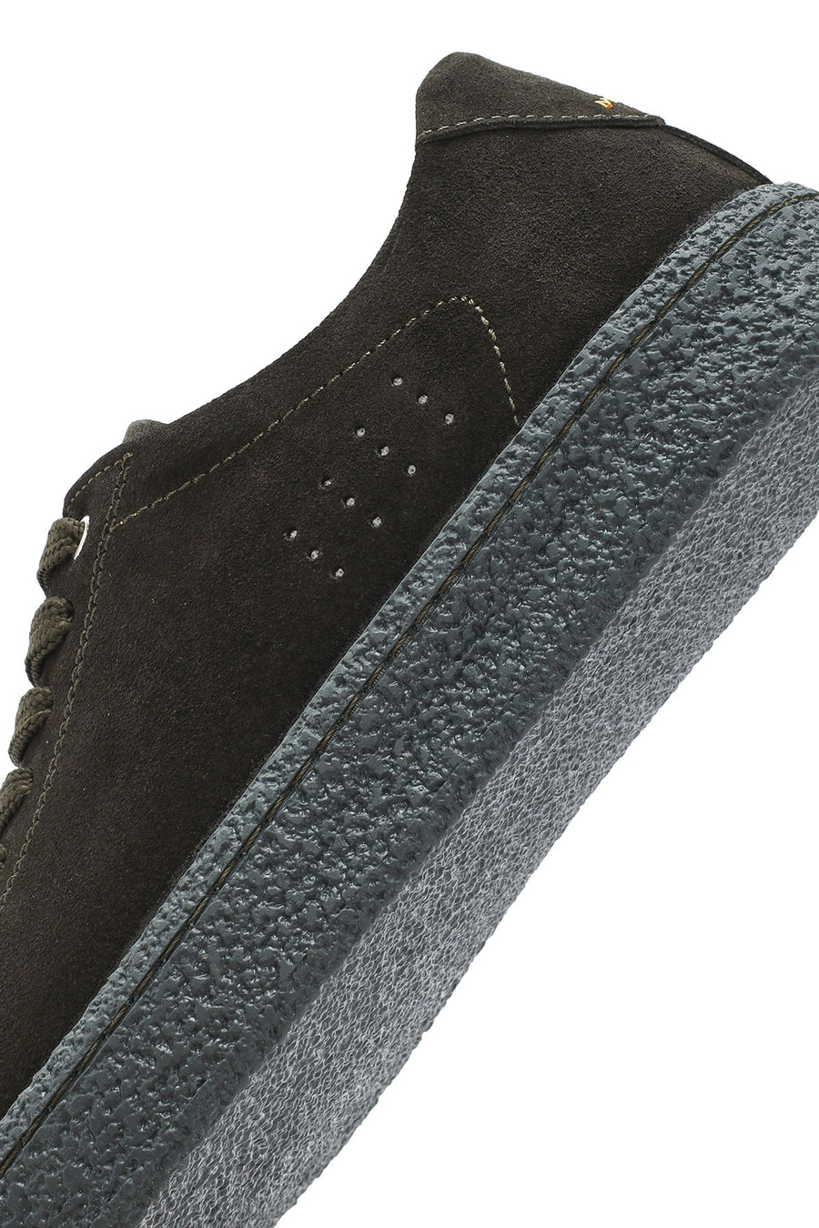 Men's Khaki Lace-Up Suede Leather Sneakers