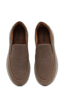 Erkek Bej Nubuk Deri Comfort Loafer | Derimod