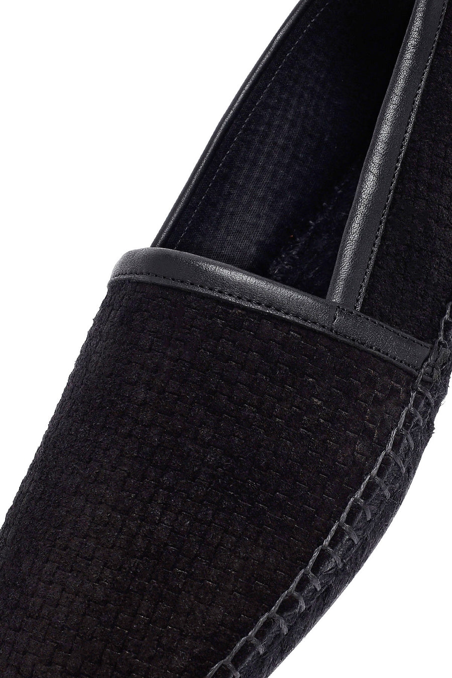 Erkek Siyah Süet Deri Espadril