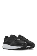 Men's Black Lace-up Thick-Sole Leather Sneaker | Derimod