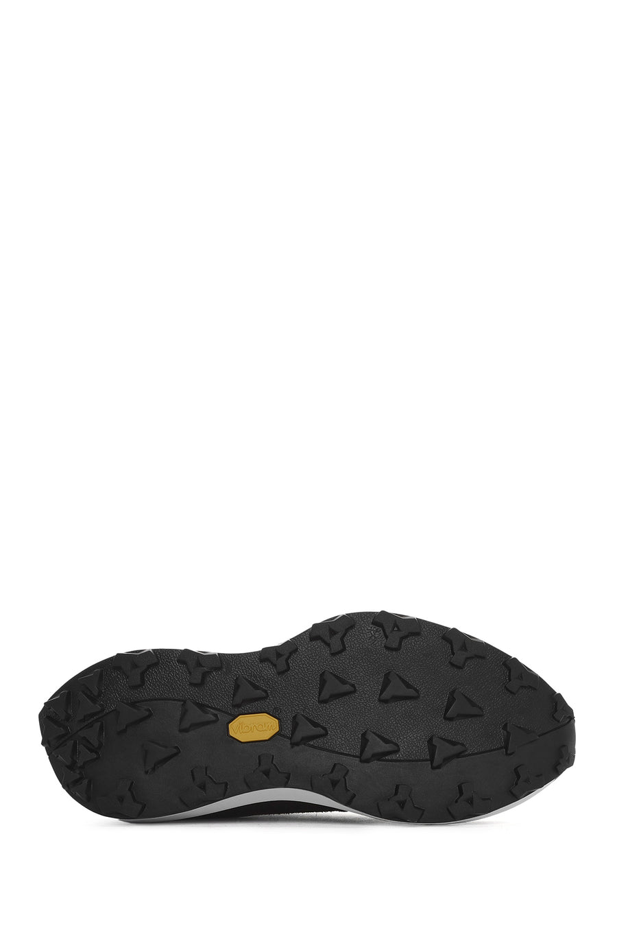 Men's Black Lace-up Thick-Sole Leather Sneaker