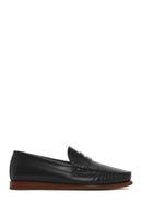 Men's Black Leather Casual Loafer | Derimod