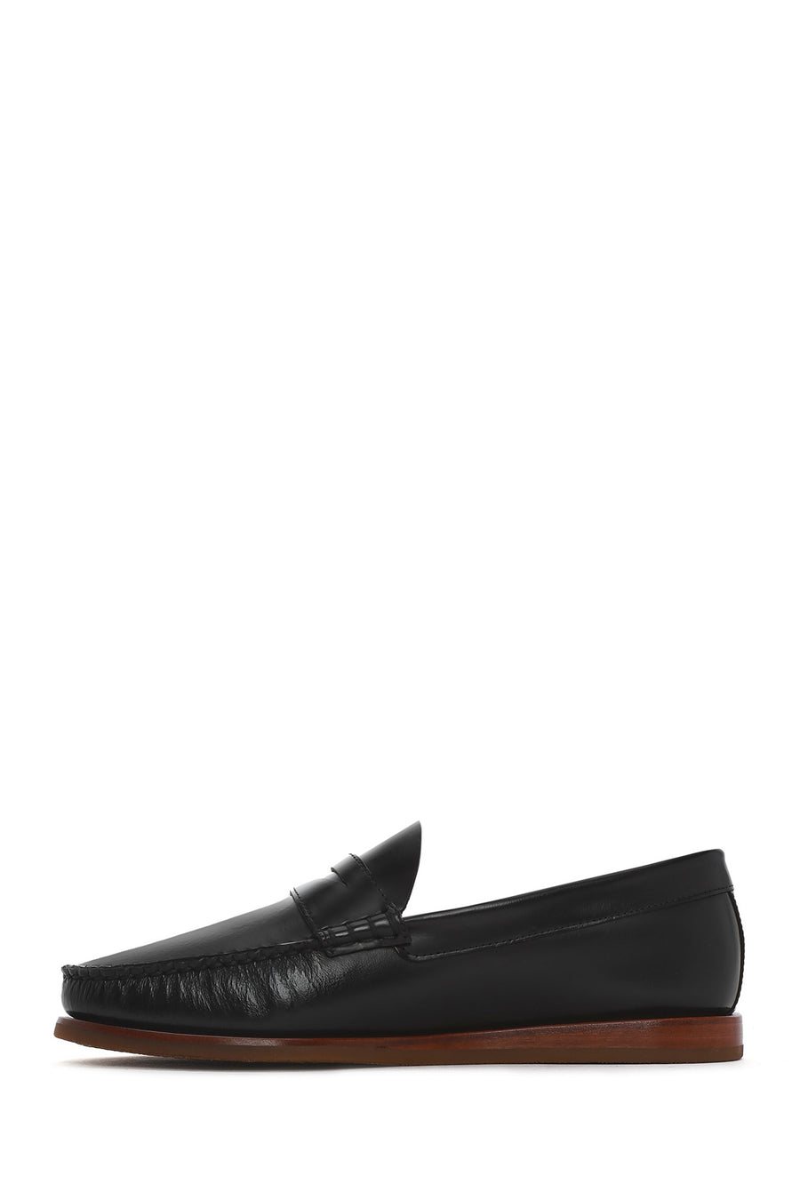 Men's Black Leather Casual Loafer