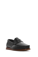 Men's Black Leather Casual Loafer | Derimod